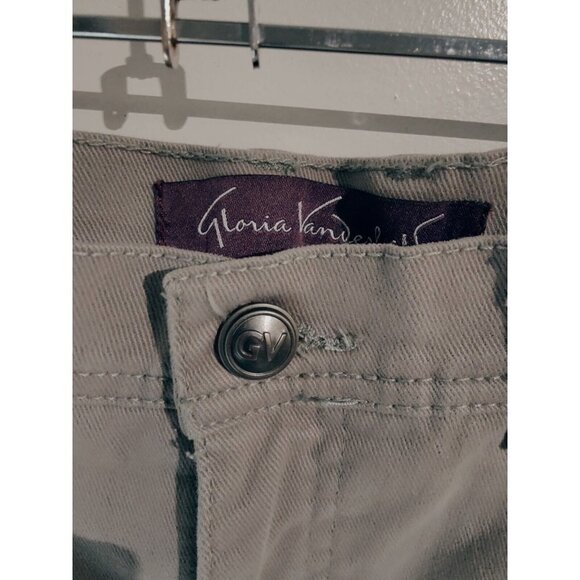 Gloria Vanderbilt Amanda Gray Cropped Rhinestone Embellished Jeans 12 - Picture 2 of 8